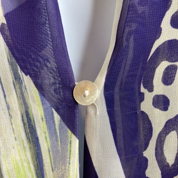 Chico's Women's Swirls Apryl Shirt Size 1‎ Medium Flowy Oversized Art To Wear - Picture 6 of 12